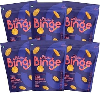 - Ragi Baked Chips Cajun Spice – Healthy Snacks | Baked Snacks | No Palm Oil | Protein Rich | Healthy Snacks for Kids and Adults 40g (Pack of 6)