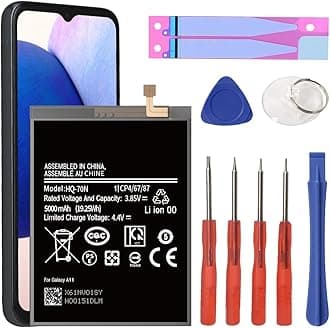 Galaxy A11 Battery, 5000mAh Upgraded 2024 New 0 Cycle Battery Replacement for Samsung Galaxy A11 SM-A115U, SM-A115A HQ-70N/HQ-70T with Professional Replacement Tool Kits