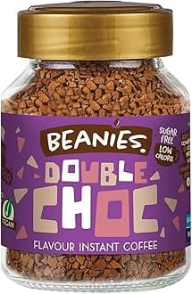 Beanies | Instant Flavored Coffee | Double Chocolate | Low Calorie, Sugar Free | 50 g | Pack of 1