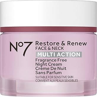 Restore & Renew Multi Action Face & Neck Night Cream - Collagen Peptide Anti Aging Face Cream - Hydrating Hyaluronic Acid + Skin Firming Fragrance Free (50ml)