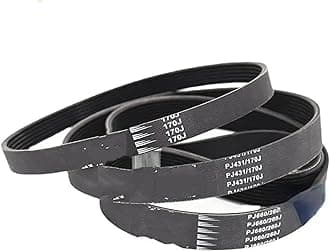 Transmission Belt 220J-PJ559 225J-PJ572 237J PJ602 Poly V-belts Ribbed For Treadmill For Fitness For Washing Machine Motor Drive Belts Drive V-Belt(237J-PJ602,1PC_3RIBS)