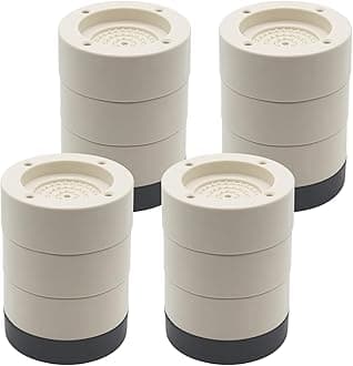 Beige Furniture Risers Bed Risers (Set of 4), 1", 2", 3 inch Adjustable Round Bed Lifts Risers for Table, Sofa, Couch, Desk, Chair Risers Supports Up to 3,300 lbs