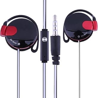 Clip Type Earphones Wired - 3.5mm Portable Ear Hook Sports Earbuds | Mobile Phone Accessories for Running, Workout, Jogging, Hiking, Climbing, Outgoing