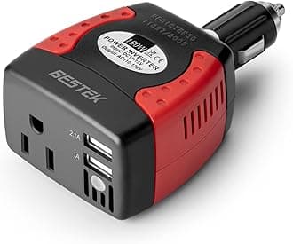 BESTEK 150W Power Inverter 12V to 110V Voltage Converter Car Charger Power Adapter with 3.1A Dual USB Charging Ports