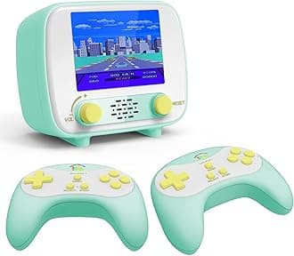 Handheld Game Console, Retro Mini Arcade Machine with 2.8″ Screen, Featuring 216 Classic One-Player Games and 84 Classic Two-Player Games, Supports for Handheld Controller & AV Output Connection TV
