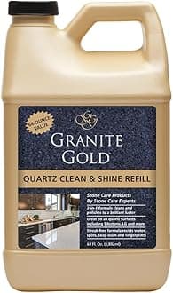 Granite Gold Clean and Shine Refill, Streak-Free Deep Cleaning and Polishing of Natural Stone and Quartz Surfaces, 64 Ounces