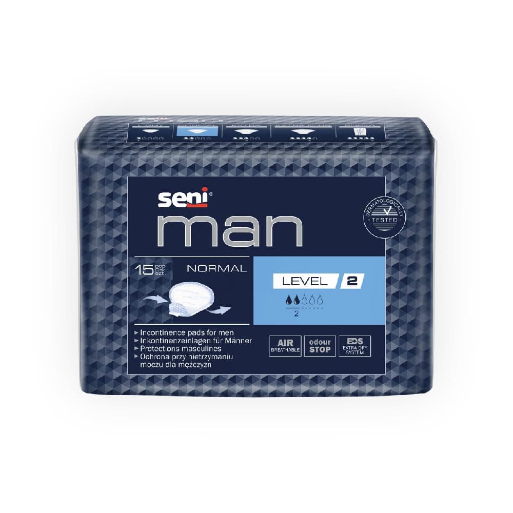 man normal level 2 incontinence insert 15 pieces