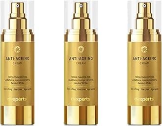 Brinton d'experts Anti-Aging Cream with Retinol, Hyaluronic Acid, Moringa | Reduce Wrinkles, Fine Lines & Age Spots & Skin Lifting | For All Skin Types 30gm x Pack of 3