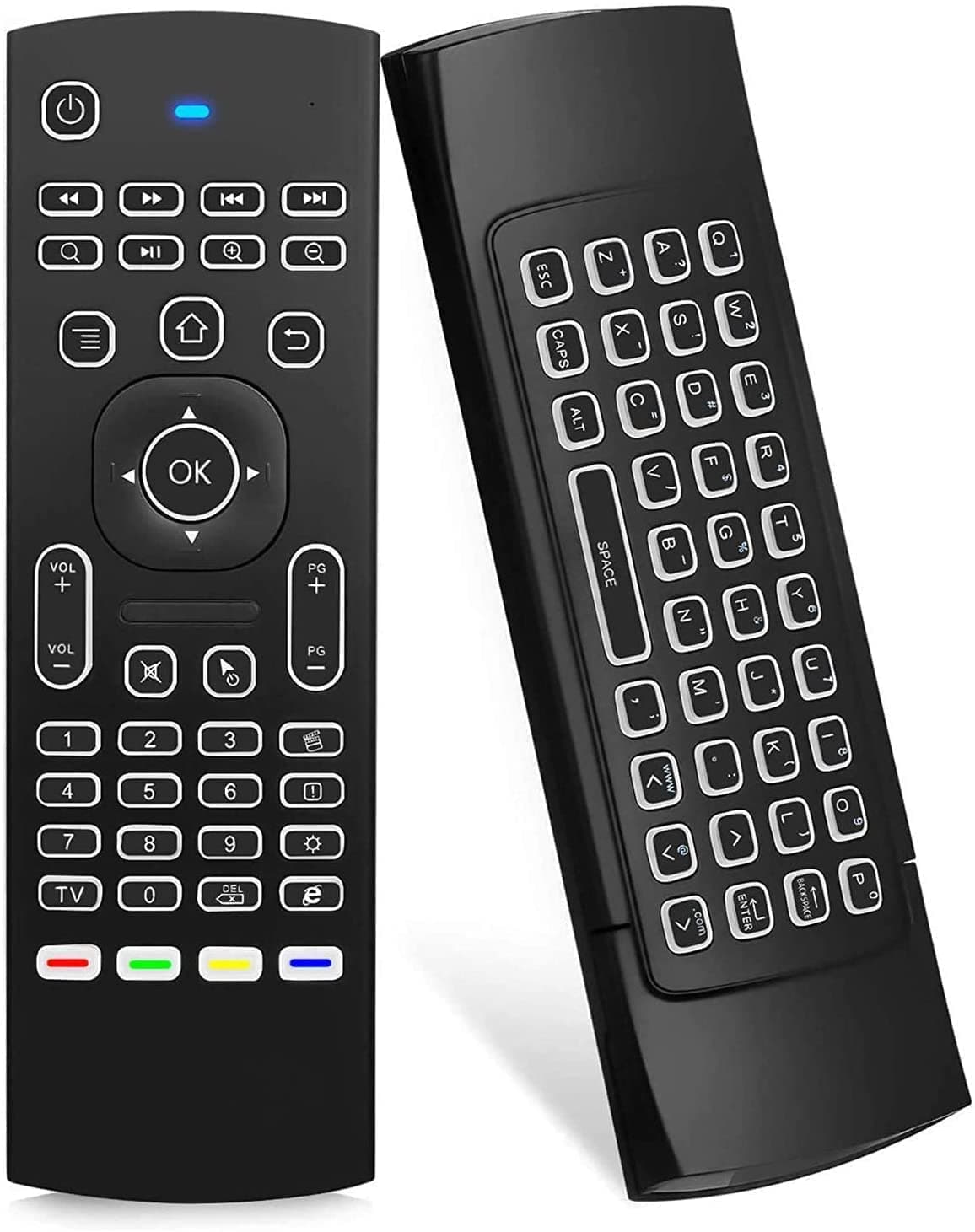 MX3 Pro Mini Keyboard Backlight Fly Remote Mouse,Android TV Remote Control,IR Learning Mini Wireless Keyboard for Android TV Box.HTPC.IPTV,Networked Set-top Box,Mini PC(Battery not Included)