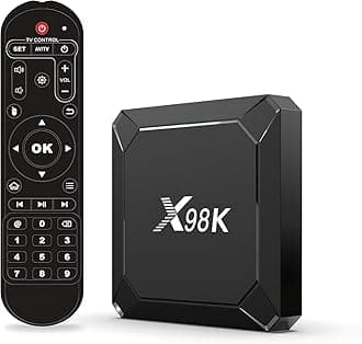 Android TV Box 13.0, X98K Android Box RK3528 with 4GB RAM 32GB ROM Bluetooth 5.0 and 3 USB Ports WiFi 6 8K Resolution HD Support 2.4GHz/5GHz WiFi 6 Android 13 Box for Smart TV 2024