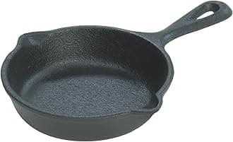 Lodge 8.89 cm / 3.5 inch Pre-Seasoned Cast Iron Round MINI Skillet/Frying Pan