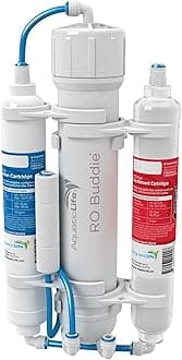 Aquatic Life RO Buddie 3-Stage Reverse Osmosis Aquarium Water Filter System RO Filtration Unit for Fish Tank, Fountains, and More, 100 GPD