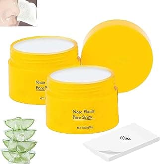 Pore Strips, Blackhead Remover Mask 60 Pieces, Black head Remover Peel off Mask,Deep Pore Cleaner Nose Blackhead Remover Pore Strips,Black Head Remover for Face (2Pcs)