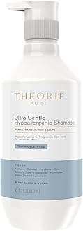 Theorie Ultra Gentle Hypoallergenic Shampoo 400 ml | Radiantly Renewed Moisture | For Extremely Sensitive Scalp | No Allergens, Sulphates, Parabens and Phthalates | Fragrance Free