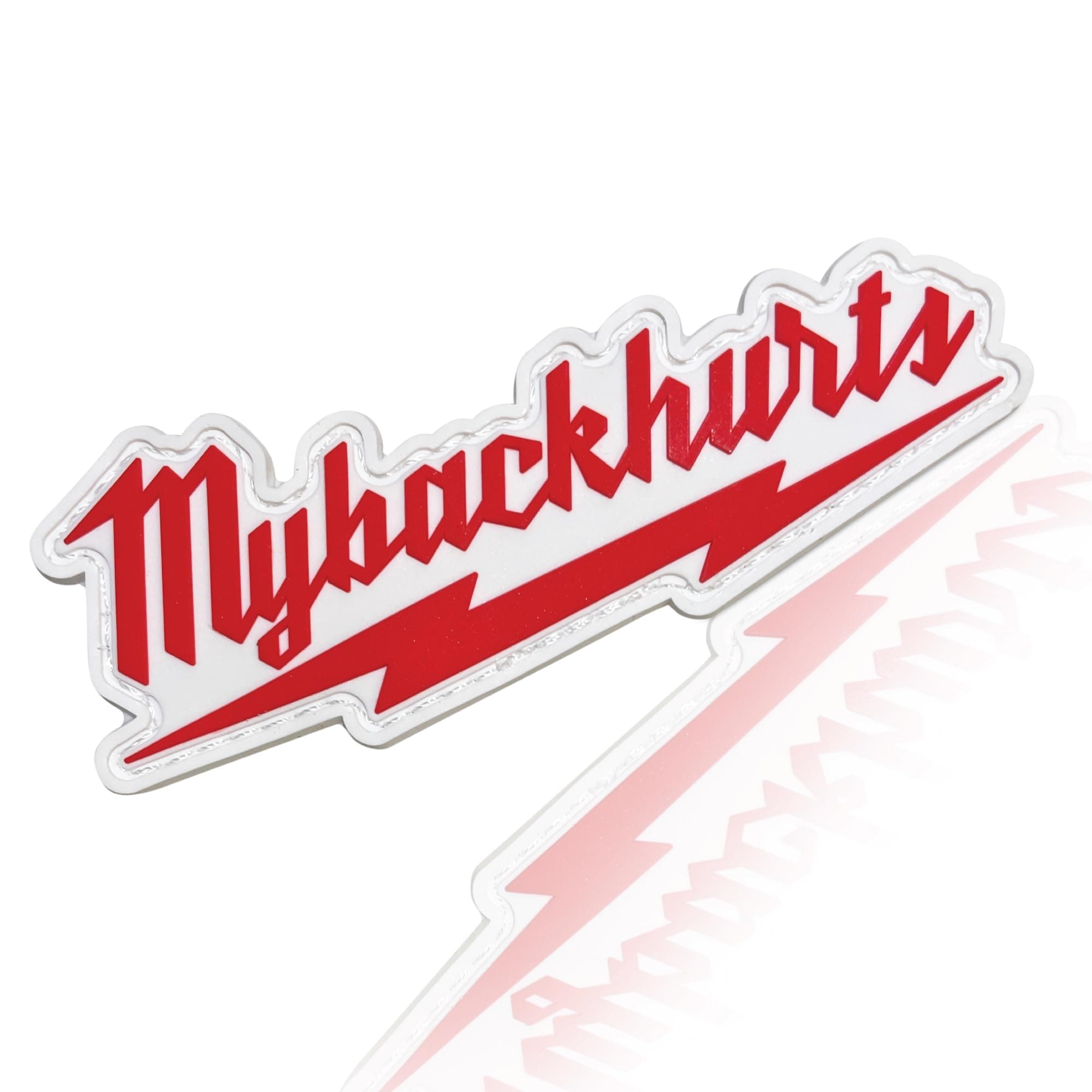 EPIC Goods My Back Hurts PVC Patch - Funny Construction Worker Morale Patch | 3D Rubber Patch for Hard Hat, Locker, Tool Box