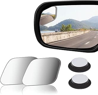 2 pcs Blind Spot Mirrors, HD Glass Convex 360° Wide Angle Side Rear View Mirror with ABS Housing for Cars SUV and Trucks
