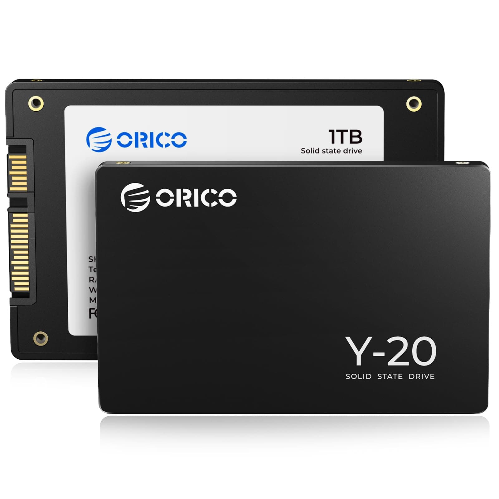 ORICO 1TB SATA SSD 2.5 Inch Internal Solid State Drive, Read Speed up to 500MB/s, SATA III 6Gbps for Desktop Laptop NAS DIY External Drive - Y20