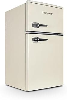 Montpellier MAB2035EC Cream Retro Undercounter Fridge Freezer