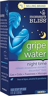 – Night Time Gripe Water, 1 Month+, 4 fl oz (120 ml), Mommy's Bliss