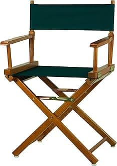 Casual Home Director's Chair ,Honey Oak Frame/Hunter Green Canvas,18" - Classic Height