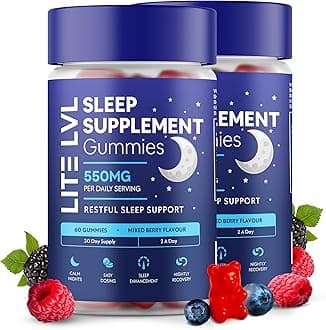 Twin Pack - 60 x 2 Sleep Supplement Gummies for Adults - Berry Bliss Flavoured Sleeping Gummies - Sleep Vitamins