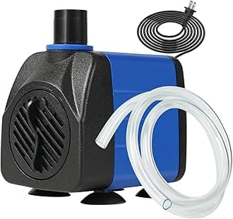 - AQUANEAT Small Fountain Pump, 160 GPH Mini Submersible Water Pump with 3.3 ft Tubing, for Aquarium Fish Tank, Pet Water Fountain, Hydroponics, Pond Waterfall Filter Pump