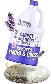 Sunny & Honey Carpet Cleaner Shampoo - 128 Fl Oz, Light Lavender Scent - Pet Stain Remover & Odor Eliminator - Rug Cleaner & Upholstery Cleaner Solution for Machine Use