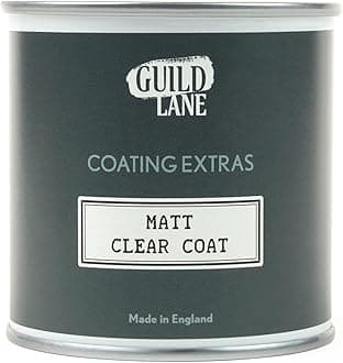 Matt Clear Top Coat - Non-Yellowing Protective Acrylic Paint Sealer for Easy Application, Exceptional Coverage - Multi-Surface, Non-Toxic Clear Waterproofing Paint - 250ml