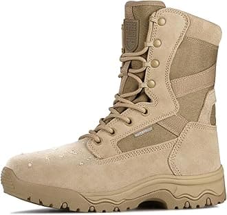 Men's Work Tactical Boots 8 Inches Lightweight Combat Boots Durable Suede Leather Military Boot Desert Boot