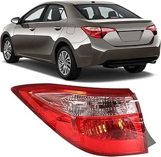 Silscvtt Tail Light Replacement for Toyota Corolla 2017-2019 Tail Lamp Brake Rear Left Driver Side Outer 8156002B00 TO2804130