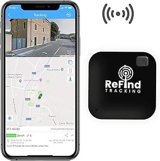 ReFind R1 Smart Tracker. Mini GPS Tag, Live Tracking on Free App Bluetooth 5.0. Key Finder, Tracker For Luggage, Item Finder, Dog & Cat Tracker. Compact AIR I TAG For iPhone, Android, Samsung (Black)