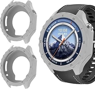 GIOPUEY Case Compatible with OnePlus Watch 3, Pack of 2, Soft TPU Silicone Protective Case Cover - Grey