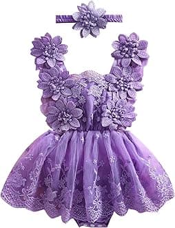 Newborn Baby Girl Romper Dress Infant Sleeveless Lace Floral Romper Bodysuit Baby Girl Summer Clothes Outfits