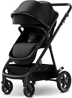 Meteor2 Baby Stroller 2-in-1 with Newborn Mode, Compatible with Infant Car Seat Adapter Included, Full-Size Bassinet Strollers for Family Outings
