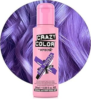 Vibrant Hot Purple Semi-Permanent Hair Dye. Highly Pigmented Royal Purple Conditioning & Oil Nourishing Vegan Formula | No Bleach or Ammonia | 100ml