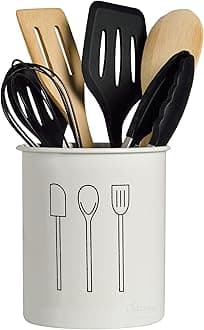 Silverware Holder for Countertop, Spoon Holder & Cutlery Organizer, Utensil Holder for Party, Flatware Caddy, Silverware Holder for Party (Ivory)