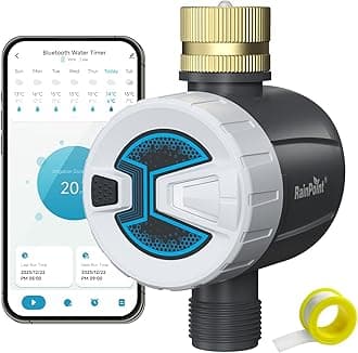 Bluetooth Hose Timer with Brass Inlet,Smart Water Timer for Garden Hose with Rain Delay/Manual/Auto Watering, App Control