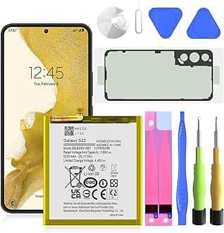 SHENMZ 5200mAh High Capacity Battery for Samsung Galaxy S22 5G Upgraded Replacement Battery Compatible with SM-S901U/S908B/S908U Models with Tools & Adhesive [Not Compatible with S22 Plus]