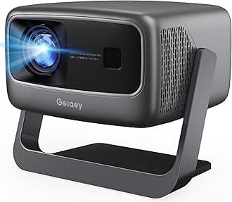 2500 ANSI/ Official Apps/360°Stand 4K Projector with WiFi and Bluetooth, Auto Focus, Auto Keystone Short Throw Projector Native 1080P Support 36W DoIby Audio Smart Projector