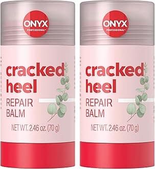 Onyx Professional Cracked Heel Repair Balm Stick, Tea Tree Eucalyptus Scent, 2 Pack - Dry Heels Dry Cracked Feet Treatment, Moisturizing Heel Balm Rolls On, No Mess Like Foot Cream or Foot Lotion