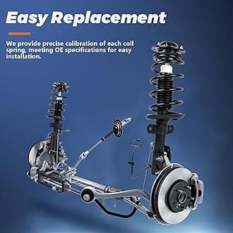 Rear Struts Pair Complete Assembly Shocks Absorbers Coil Spring Compatible for 2003-2008 Toyota Matrix/Pontiac/Corolla 171373R 171373L (2PCS)