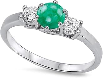 CHOOSE YOUR COLOR Sterling Silver Round Ring