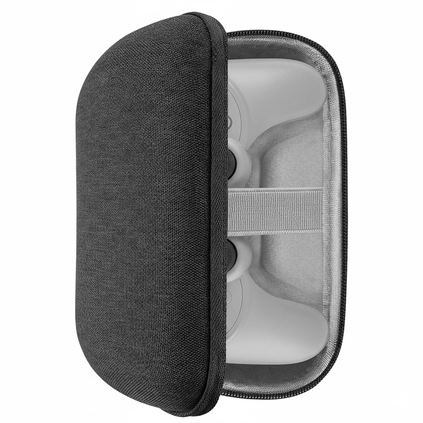 Geekria Controller Travel Case Compatible with 8BitDo Pro 2, Ultimate, 2C, Hard Shell Carrying Bag, Protective Storage with Internal Mesh Pocket for Charging Cable (Dark Gray)