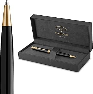 Sonnet Ballpoint Pen Black Lacquer with Gold Trim Medium Point Black Ink (1931497)