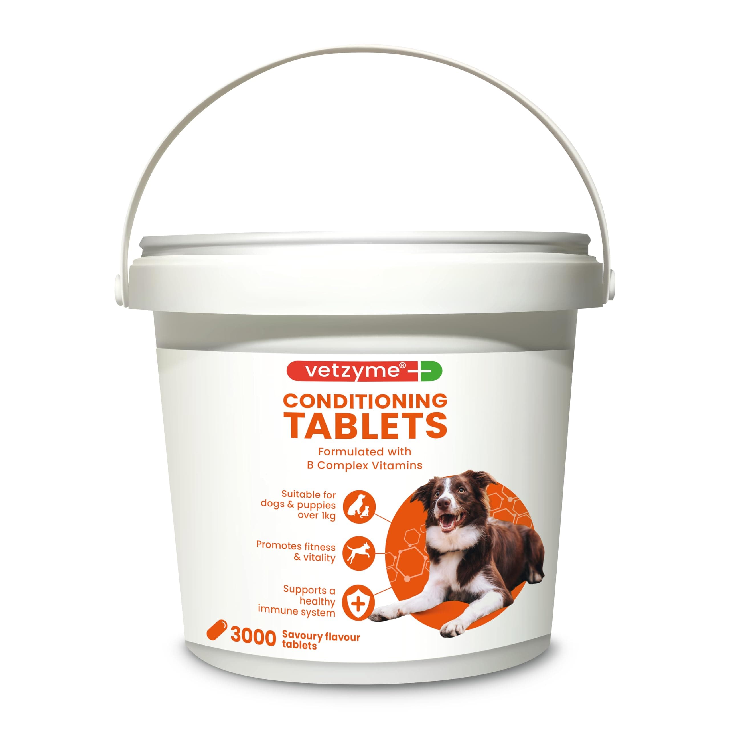 Conditioning Tablets for Dogs (3000 Tablets) - With B Complex Vitamins to Promote Fitness and Support a Healthy Immune System