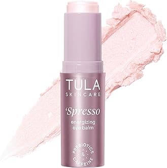 TULA Skin Care Spresso Energizing Eye Balm - Energizing & Hydrating Caffeine Under Eye Treatment for Dark Circles, Portable and Perfect to Use On-the-go, 0.35 oz.