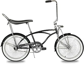 - Retro Beach Cruiser for Adults,20 Inch Wheels,1.75 Tire, City Bike, Lowrider Springer Fork Retro Banana Seat,High Rise Handlebar - Multi Color