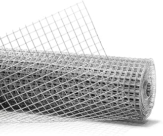 Fencer Wire 19 Gauge Hardware Cloth Metal Wire Mesh 1/2" x 1/2", Galvanized Welded Cage Wire Poultry Netting Square Chicken Snake Fencing Gopher Fence Racoons Rabbit Pen Gutter