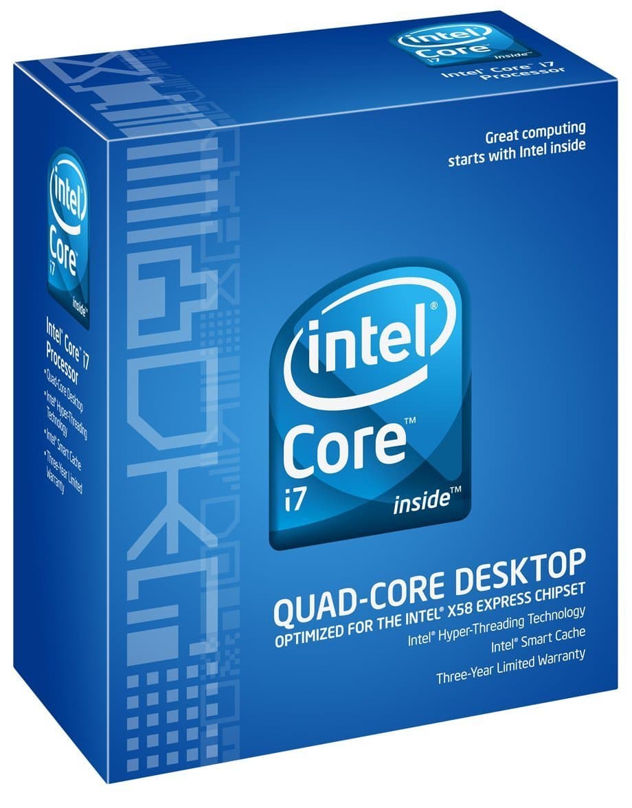 Intel i7-920 (Bloomfield) Quad Core Processor - 2.66 GHz, 8MB L3 Cache, 1333MHz FSB, Socket 1366, 45 nm, 3 Year Warranty, Retail Boxed