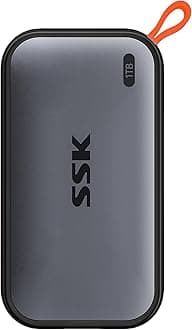 SSK Portable SSD 1TB External Solid State Drives, up to 1050MB/s USB C SSD External Hard Drive USB 3.2 Gen2 for iPhone 15/16/Pro, Windows, Mac, Android Phones and Tablets